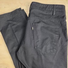 Levi's Sta-Prest Pants Mens 34x32 Black Slim Trousers 42234-0000 Mod
