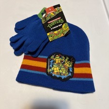 Teenage Mutant Ninja Turtles Hat And Gloves Set-NEW WITH TAGS