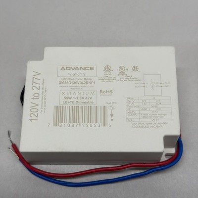 PHILIPS XITANIUM 55W SELECTABLE LED ELECTRONIC DRIVER XI055C130V042RNP1 DIMMABLE