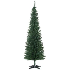6' Artificial Pencil Christmas Tree, Slim Xmas Tree with 390 Realistic Branch...