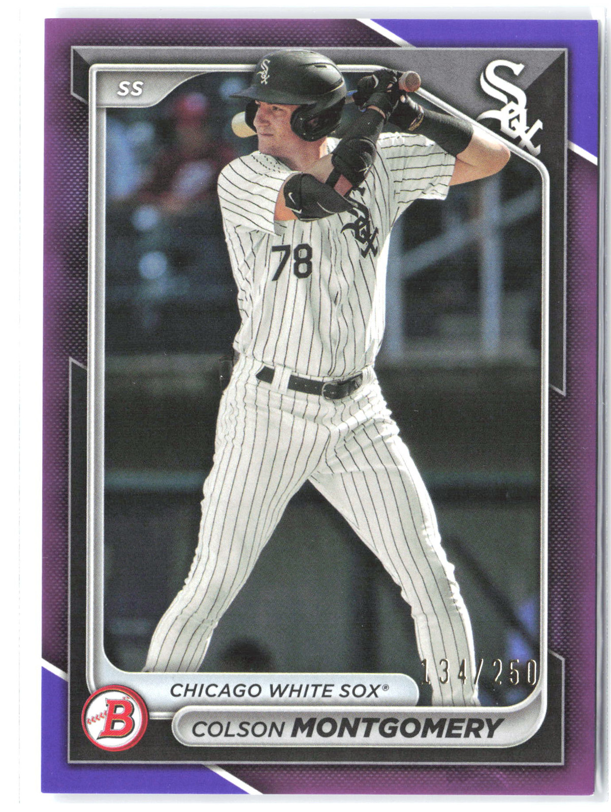 2024 Bowman Colson Montgomery Prospects Purple Parallel #BP-8 #/250