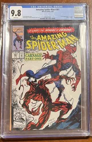 The Amazing Spider-Man #361 CGC 9.8 White Pages - 1st Appearance Carnage