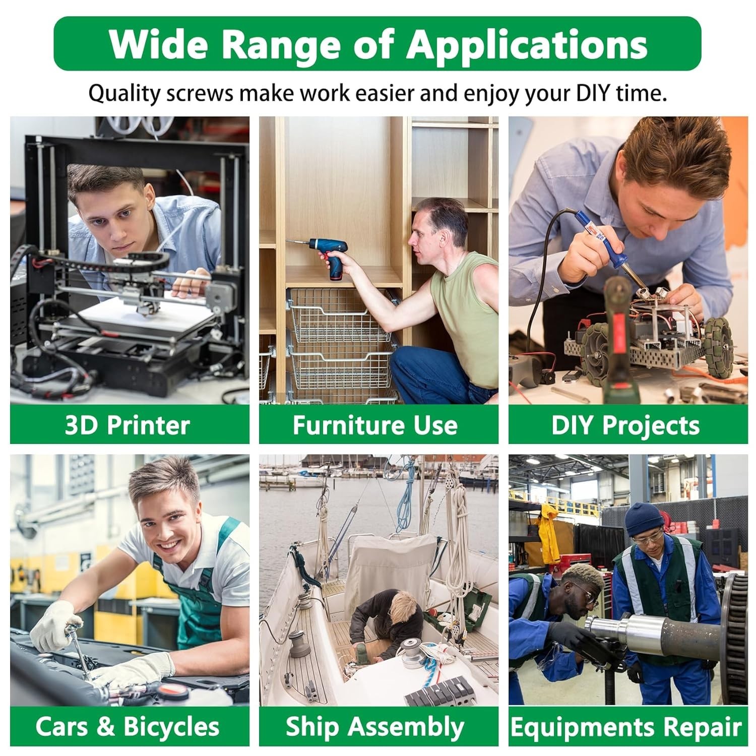 860PCS Metric Screw Assortment Kit, M2 M3 M4 M5 Machine Screws with Lock & Fl...