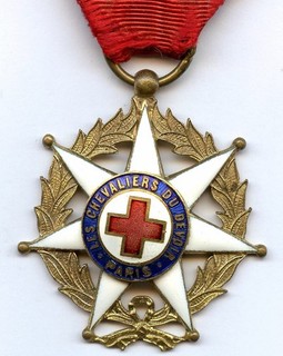 France Paris Knights of Duty Red Cross Award Medal 42mm 18gr !!!