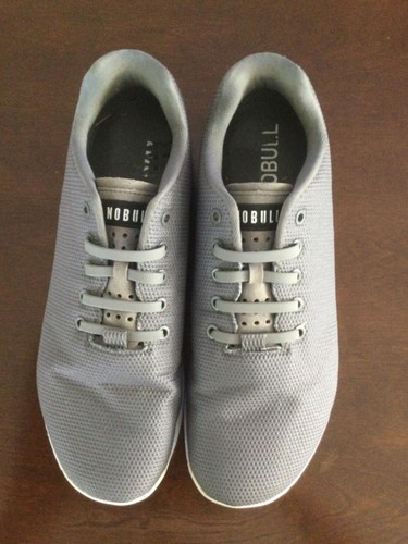 NOBULL Mens Gray Shoes 12 Just the Horns SuperFabric Athletic Trainers