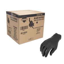 X-Large Black Nitrile Gloves Powder Free and Latex Free 5 Mil Thick 2000 Pack