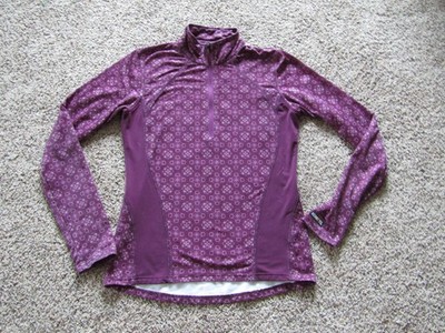 KERRITS PULLOVER EQUESTRIAN RIDING SNAFFLE BITS BURGANDY WINE 1/4 ZIP TOP XS