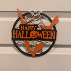 Haunted House Door Wreath – Halloween Decor for Porch or Wall
