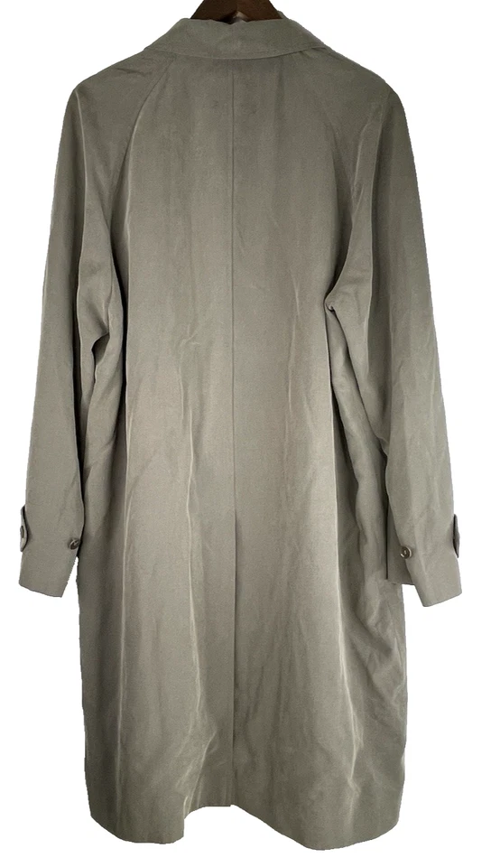 Gabardina italiana para hombre Allegri verde salvia con forro púrpura talla 48 Foto 2 de 4