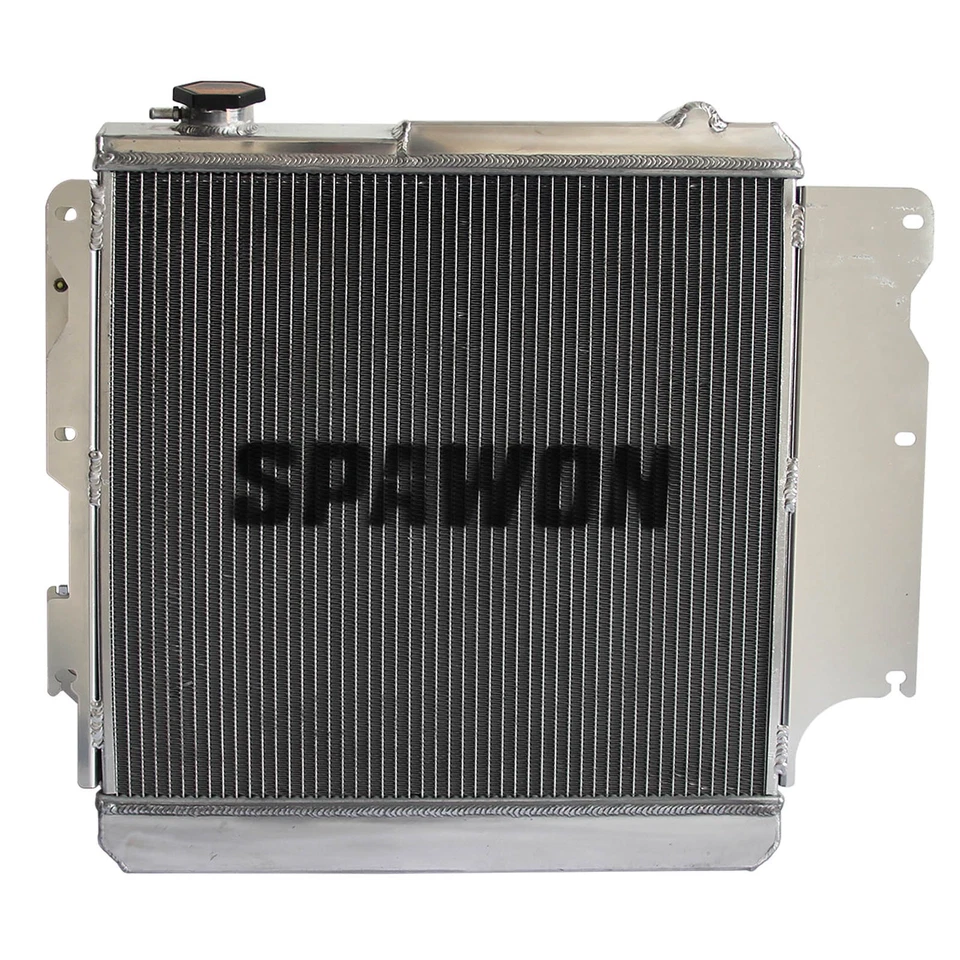SPAWON Aluminum Radiator + Fan Shroud For Jeep Wrangler Chevy 1987-06 V8 3Row AT - Image 4 of 4