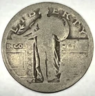 No date 90% silver standing liberty quarter SLQ San Francisco Mint - 4394