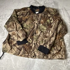 Stearns Dry Wear Hunting Jacket Mens XL Realtree Camo Hardwoods Snap