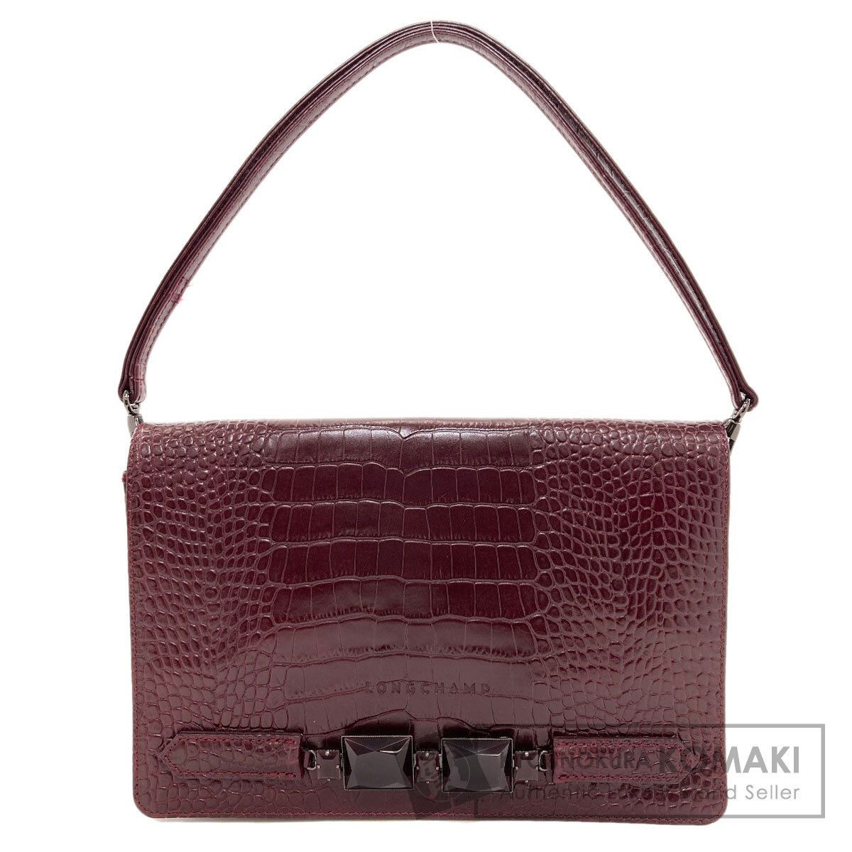Longchamp Kate Moss Shoulder Bag Leather Red Used Authentic Vintage Rare