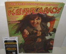 WASP SIGNED MAGAZINE KERRANG BLACKIE LAWLESS ROCK AUTOGRAPH HEAVY METAL JSA COA