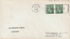 CANADA: Copertina Paquebot dalla Giamaica agli USA. S/S CanadianLeader 1952.
