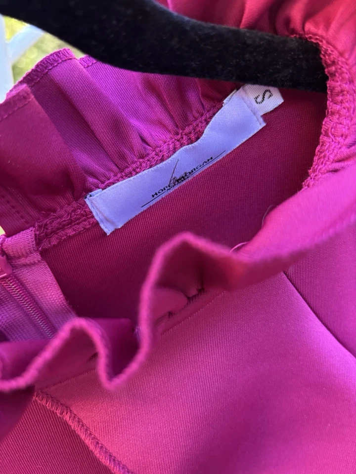 Hope Morgan женщин длинным рукавом высоты шеи макси платье розовый маленький оборки Belle - Изображение 3 из 4