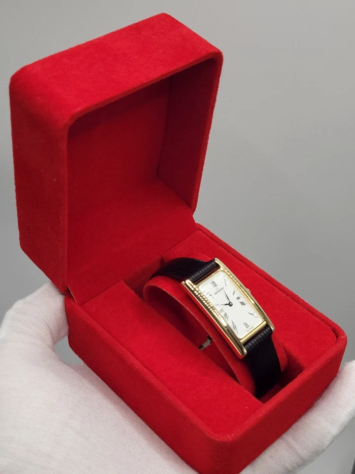 [N. Como Nuevo] Reloj Movado Tank Años 90 Mujer 20mm Esfera Blanca 87.66.455 Suizo 7.25" Foto 3 de 4