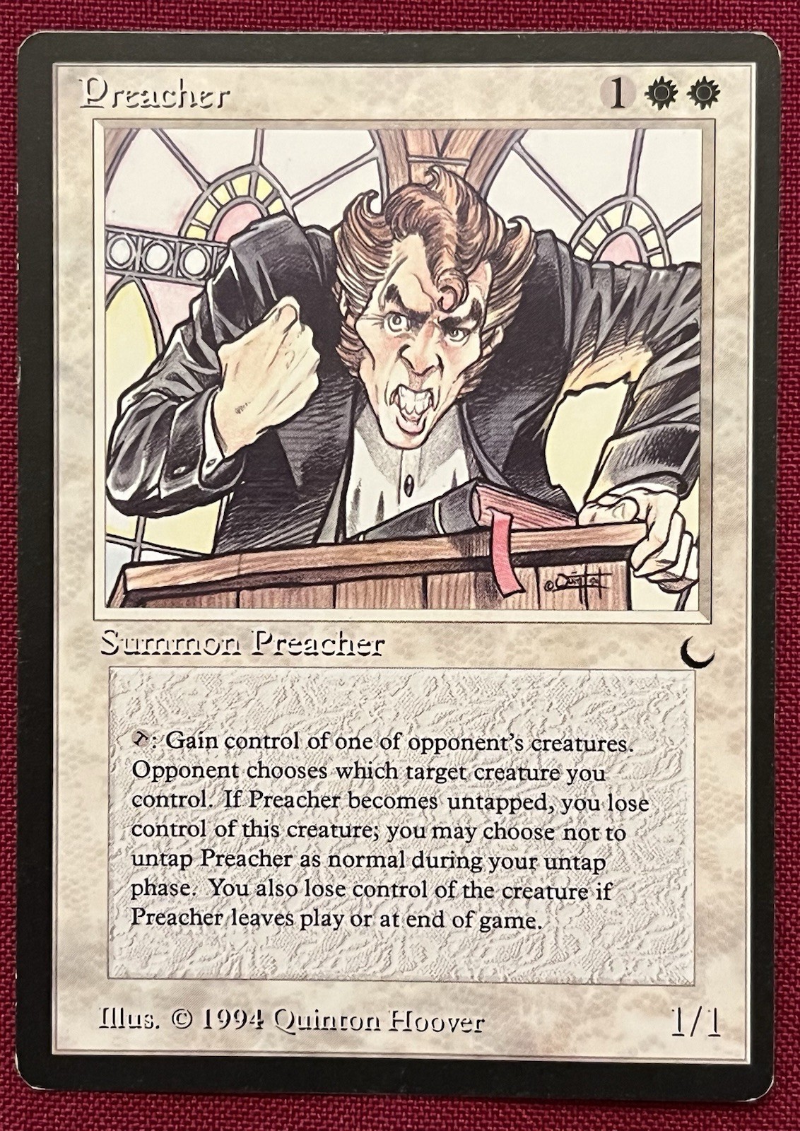 Preacher the Dark 1994 Magic the Gathering Card Lightly Played