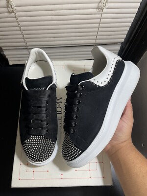 Alexander McQueen Oversized Sneaker SSENSE Exclusive Black Suede Size  CLEAN