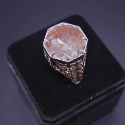 【saphiret】アンティークサフィレットs925リング Saphiret Glass Ring Sterling Antique Rare Czech True Saphiret