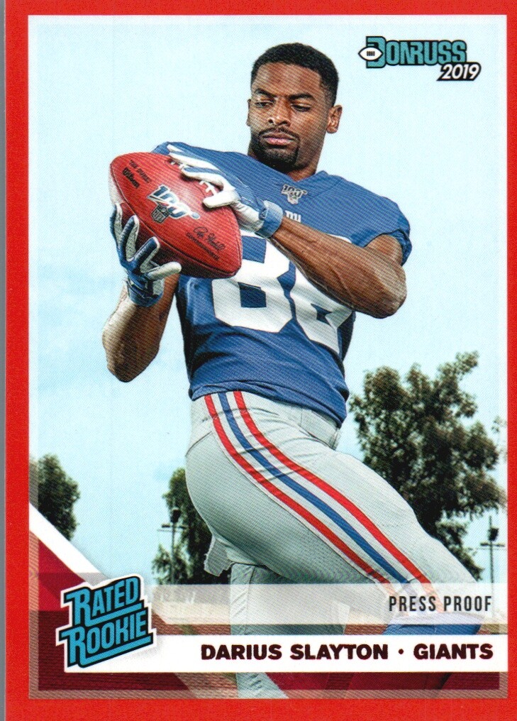 2019 Donruss #338 Darius Slayton Press Proof Red