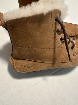 UGG Women's Chickaree Moccasin Chestnut Shearling Lace Up Boots
