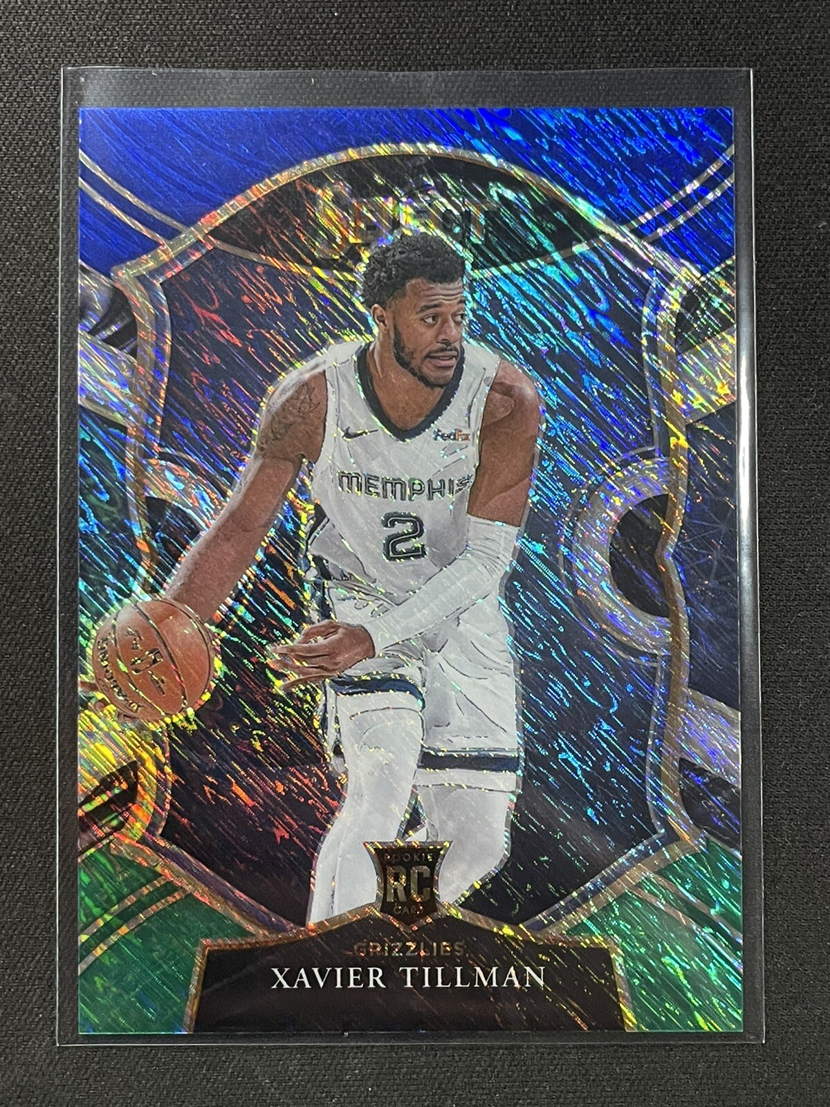 2020-21 Select Xavier Tillman RC Concourse Blue White Green SHIMMER #’d 38/49