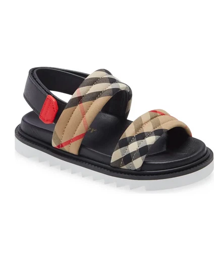 Athletic Chic: Brewster Check Sport Sandal by Burberry