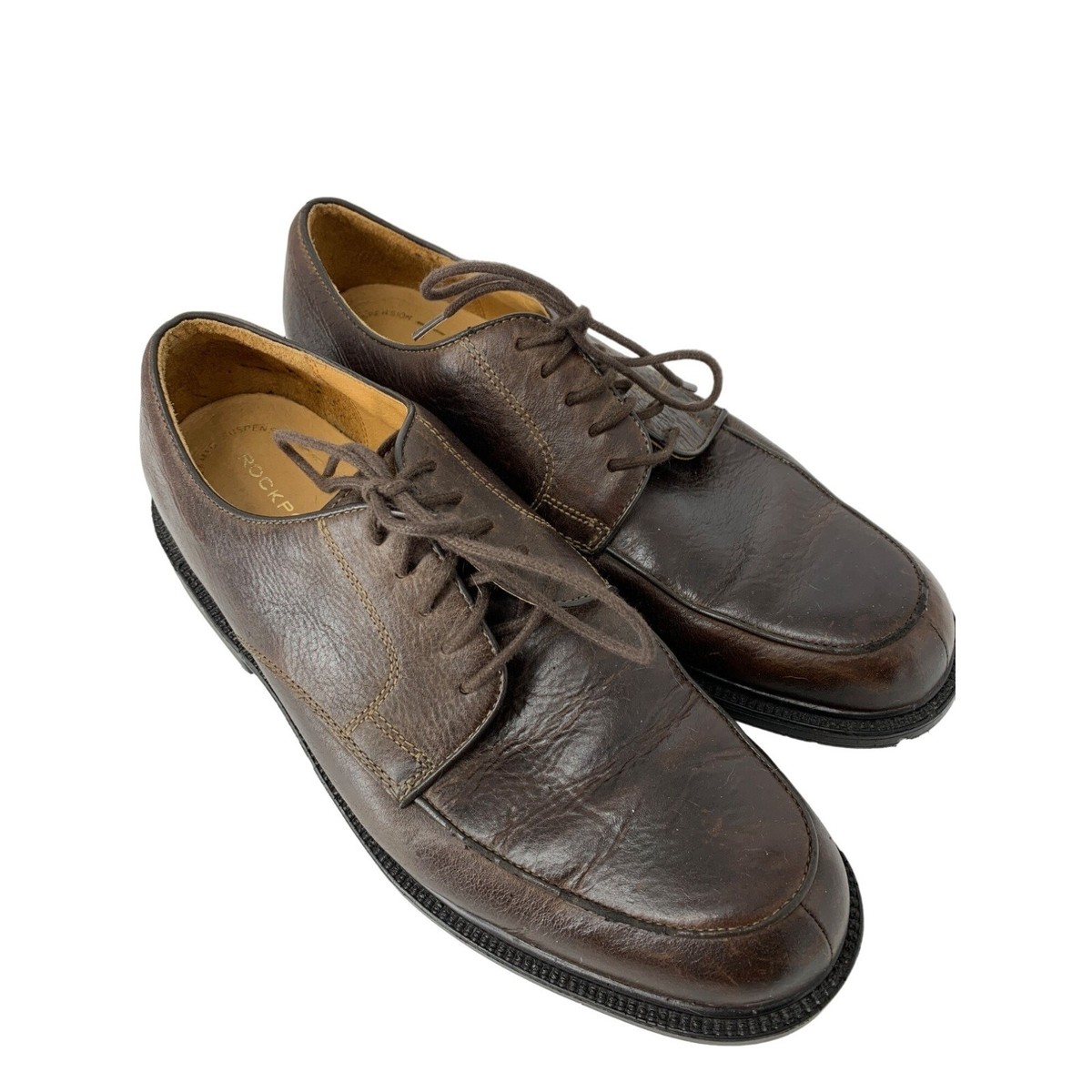 Mens Rockport Shoes Size 11 APM1153F Oxford Lace Up Brown 