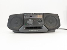 Sony CFD-V25 CD Radio Cassette Recorder CD Mega Bass Boombox w/ AC Cord Works