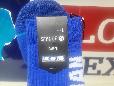 1 NEW STANCE ANCHORMAN SOCKS INFIKNIT,  LARGE, CASUAL,  COTTON BLEND FS&H 