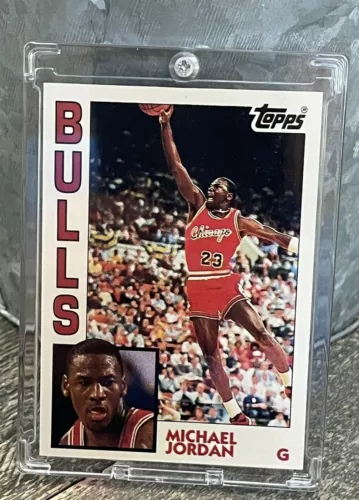 Michael Jordan ROOKIE CARD - TOPPS ARCHIVES ORIGINAL AUTHENTIC BULLS JERSEY #23