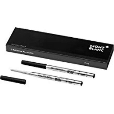 Montblanc Ballpoint Pen Refills (F) Mystery Black 116189   Refill Cartridges ...