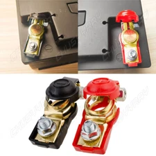 2 Car Battery Terminal Connector Positive Negative Post Heavy Duty Clamp Clip