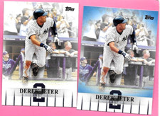 2018 DEREK JETER HIGHLIGHTS LOT : 12 BASE & A BLUE VARIATION