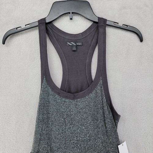 VANS women's Small Elizabeth racerback black shimmer metallic loose fit dress - Picture 9 of 10