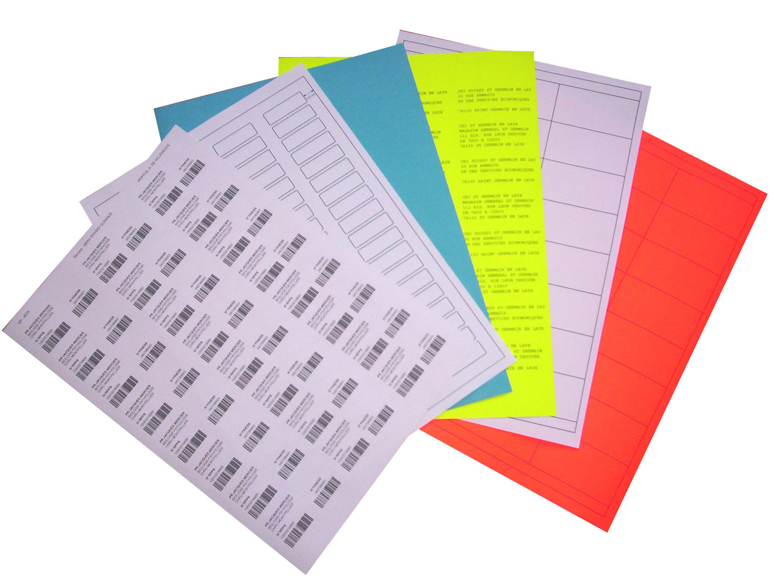 Papier autocollant Avery A4 jaune pour imprimante laser en pack de 100 feuilles