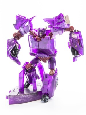 AC-03B TFP Purple Gladiator Cliffjumper w/Crystal Display Base set toy in stock