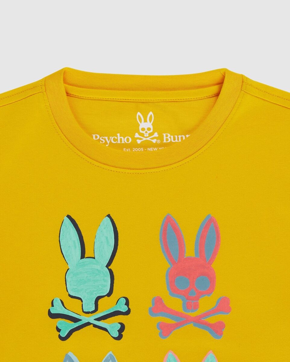 ☆KIRSH☆ Witty Bunny Waffen T-Shirt Yellow Psycho Bunny Big & Tall Men's Amber Frost Bennett Multi