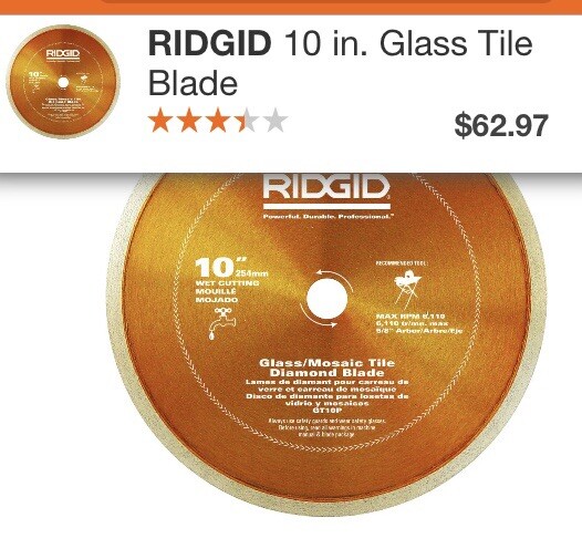 Glass Tile Diamond Blade 254mm 