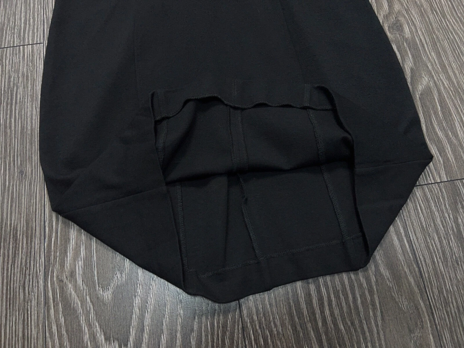 Abito donna Versace Jeans nero manica corta lunghezza ginocchio taglia IT 44 US 8