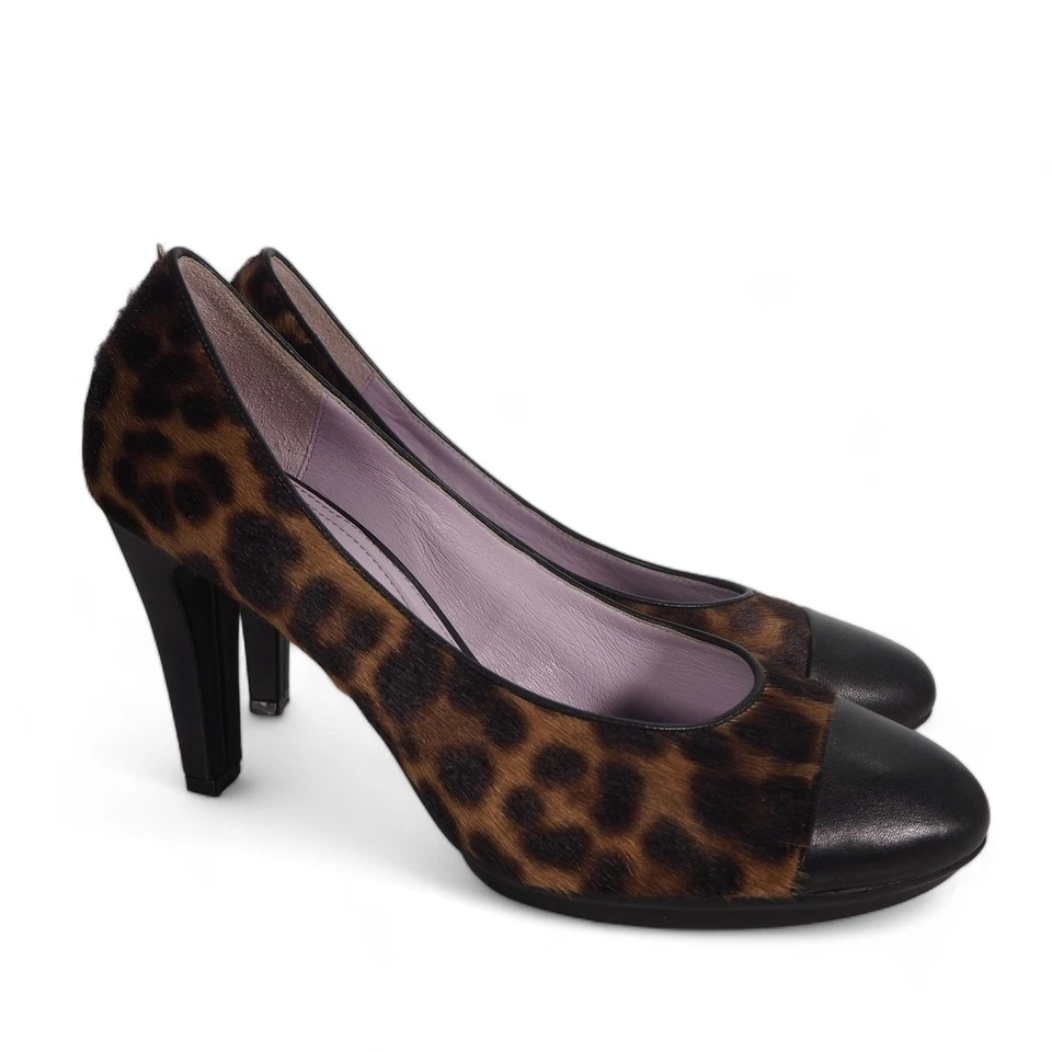 Zapatos de salón Johnston & Murphy pelo de becerro estampado de leopardo 78-30514 para mujer 10M Foto 4 de 4