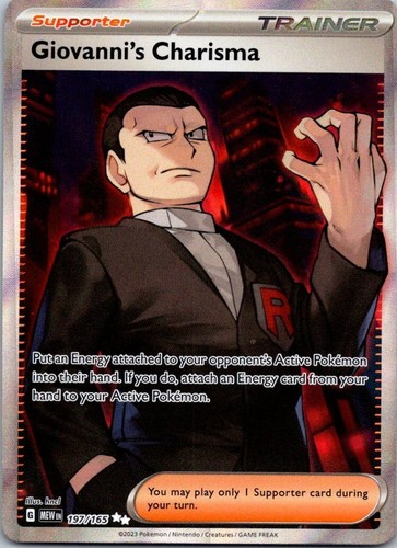 Giovanni's Charisma 197/165 Full Art SR Pokemon 151 English
