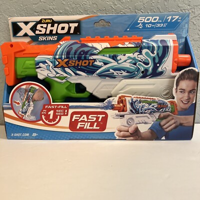 Zuru X-Shot Skins Water Gun. Fast-Fill in 1 second Shoots 33 feet. New!