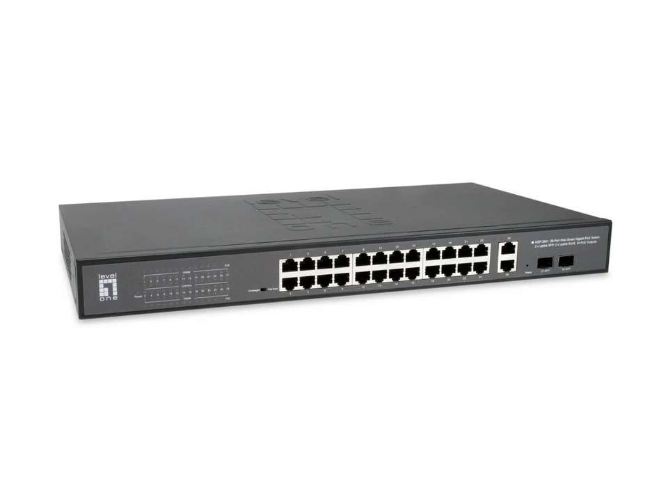 Switch GEP-2841 28-Port Web Smart Gigabit PoE Level One