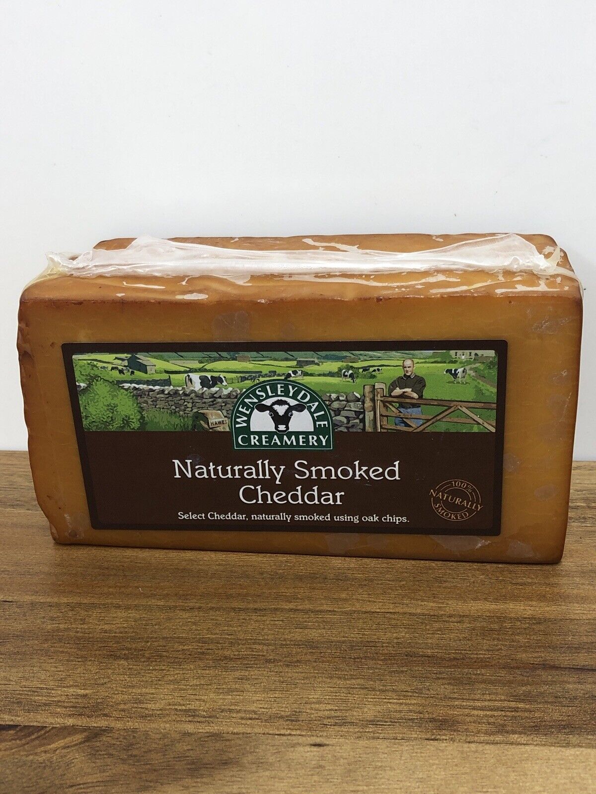 Naturally Smoked Cheddar Cheese 1.2kg From The Wensleydale Cream