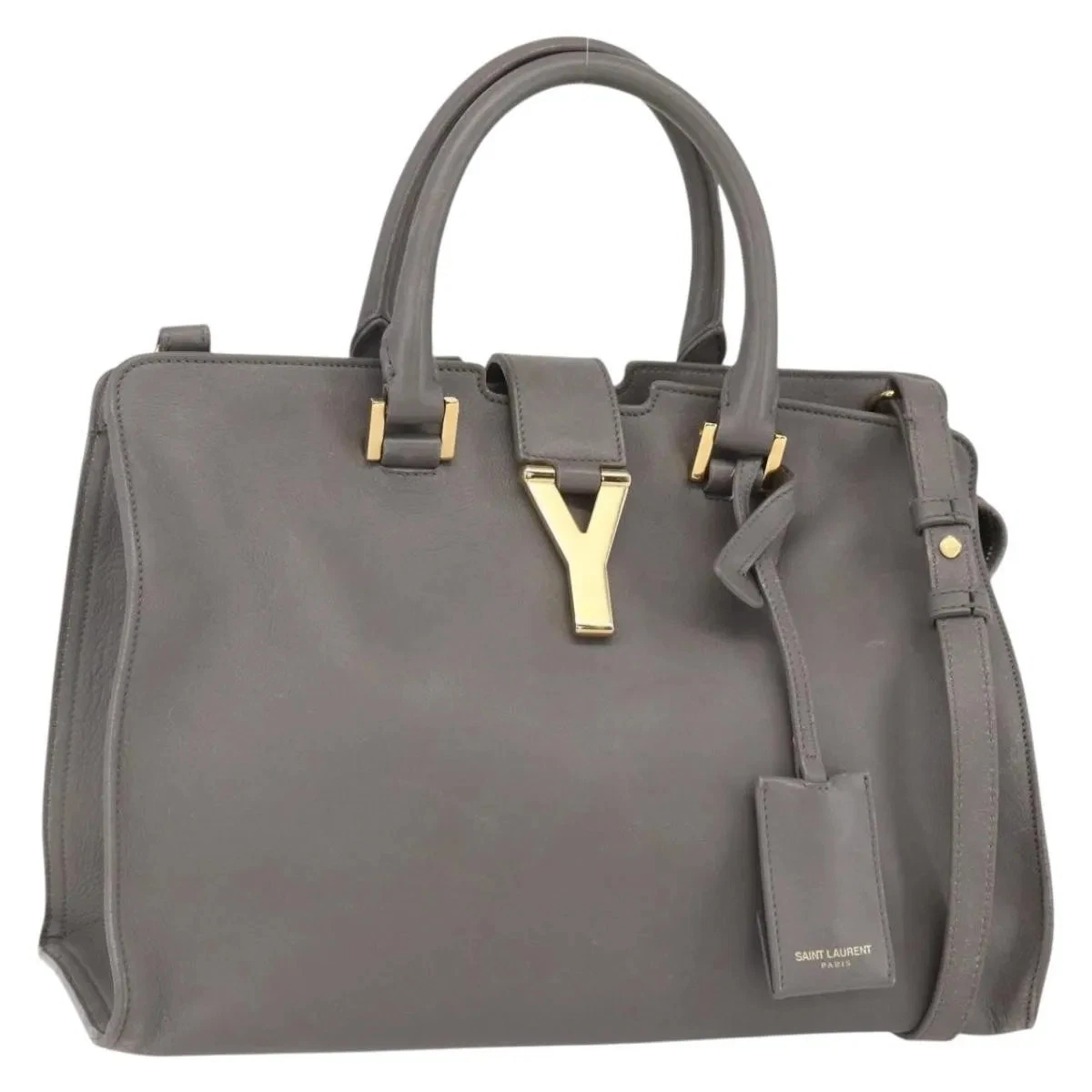 Saint Laurent classic and grey leather tote bag