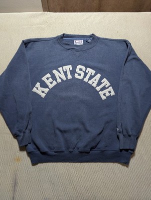 Vintage 90s Kent State Crable Blue Applique Sweatshirt Mens XL Activism Protest