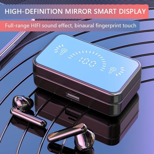 `Mirror BT 5.2 Słuchawki bezprzewodowe ze stereofonicznymi słuchawkami sportowymi LED Waterdic - Zdjęcie 19 z 20