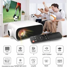 4K Portable Mini Projector Wifi for Iphone Home  3D LED  Theater HDMI Speaker
